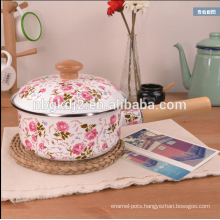 korean porcelain milk pot with flower decal